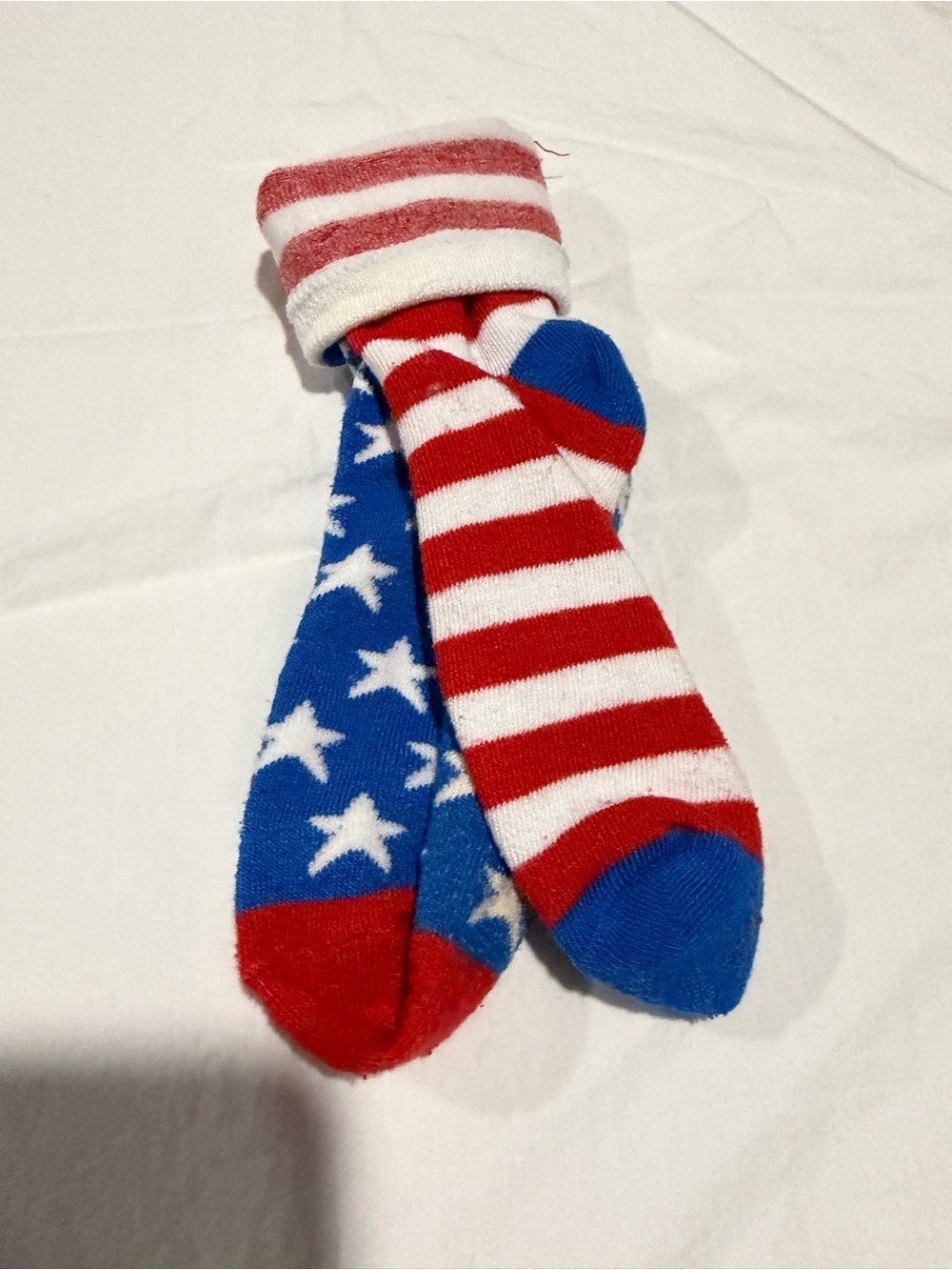 Patriotic Red White & Blue Crew Socks - Women